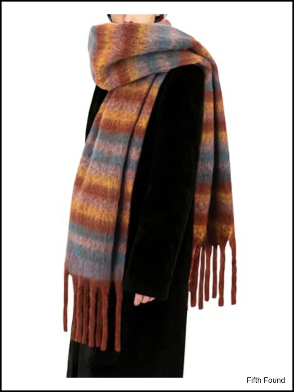 Women's Large Chunky Oversized Plaid Winter Scarf